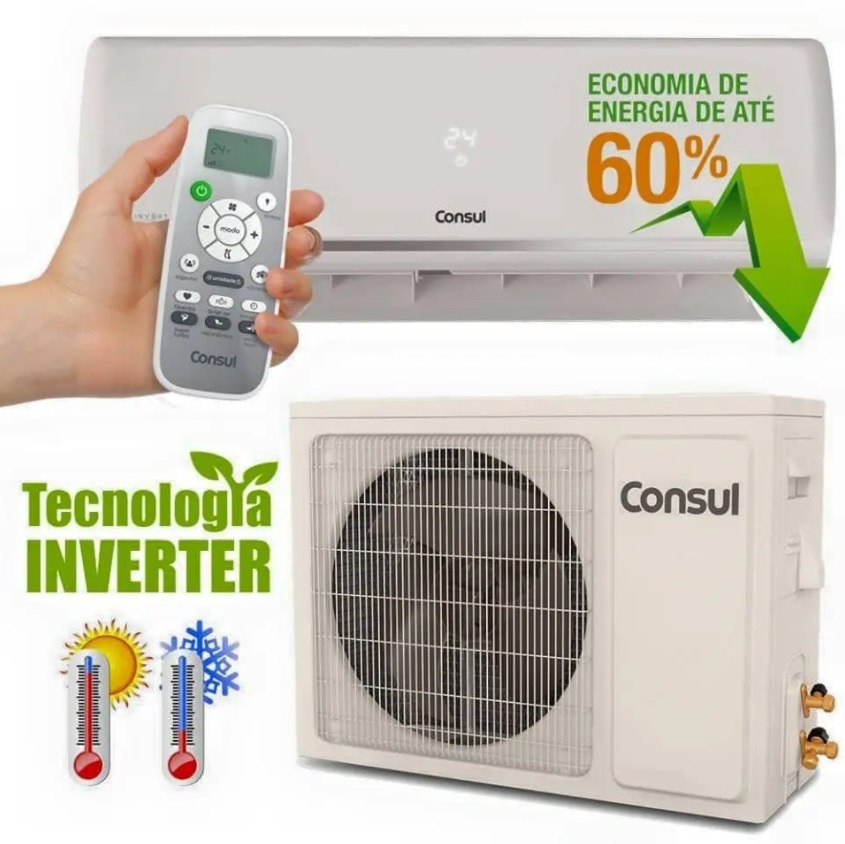 Ar Condicionado Split Hi Wall Consul Inverter 9000 BTUs Frio CBF09EB
