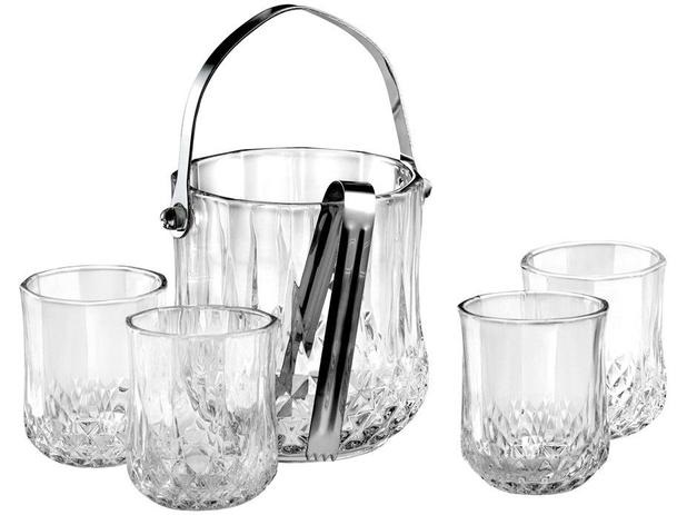 Balde de Gelo com Pegador e 4 Copos 1,5L – Wheaton Barroco