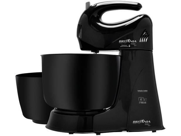 Batedeira Portátil Britânia – Preta 350W Pérola Maxx 2 4 Velocidades