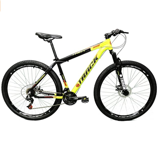 Bicicleta Aro 29 Troy Verde Neon e Preta 21v 17,5″ Alumínio Suspensão Dianteira, Track Bikes