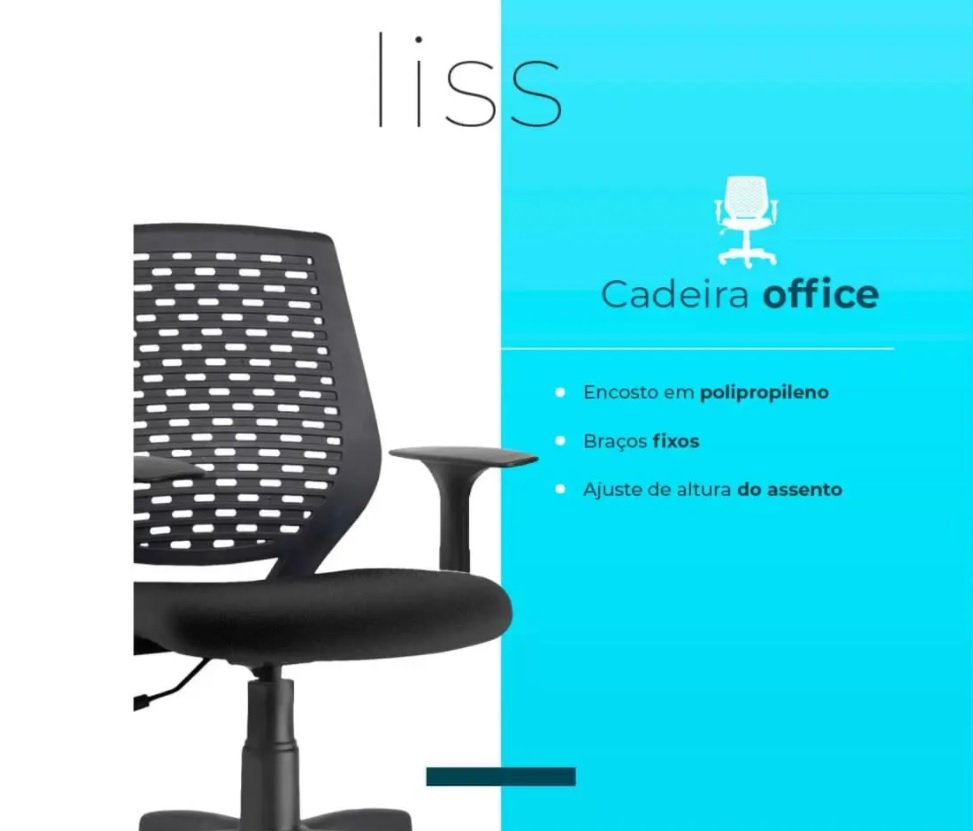 [ENCERRADA] Cadeira de Escritório Diretor Giratória Preta – Home Office Frisokar