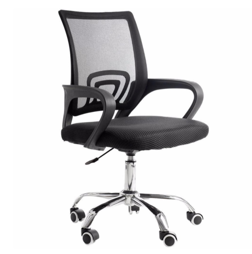 Cadeira de Escritório com Base Cromada – 9050