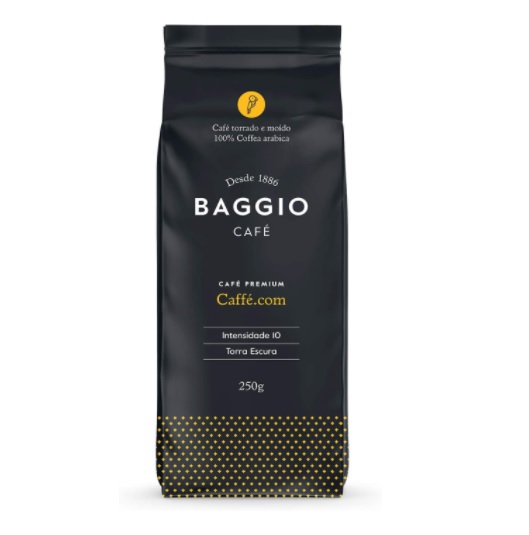 Café Torrado e Moído Premium Caffè.com Baggio Café 250g