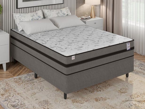 Cama Box Casal (Box Colchão) Plumatex Mola – 62cm de Altura
