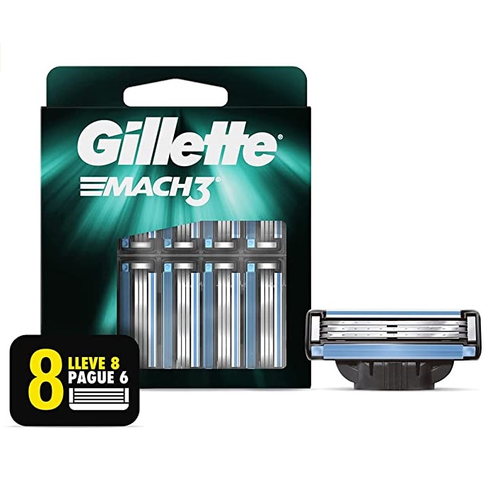 Carga para Aparelho de Barbear Gillette Mach3 – 8 unidades