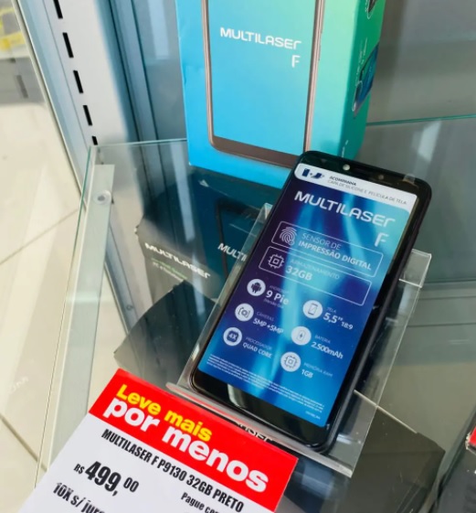 Celular Multilaser F 32Gb 3G 1Gb P9130 Preto