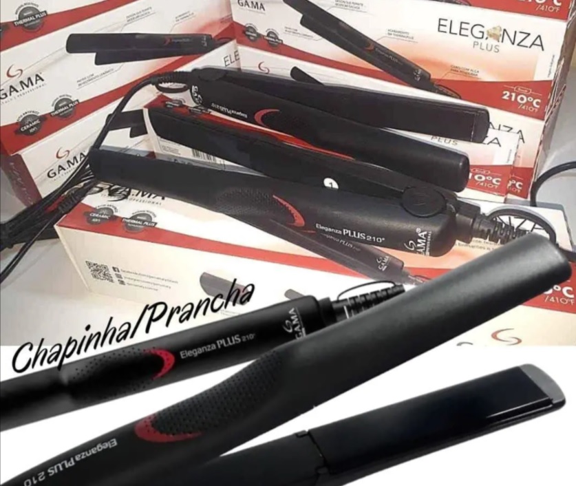 Chapinha/Prancha de Cabelo Cerâmica com Íons 210C – GAMA Eleganza Plus