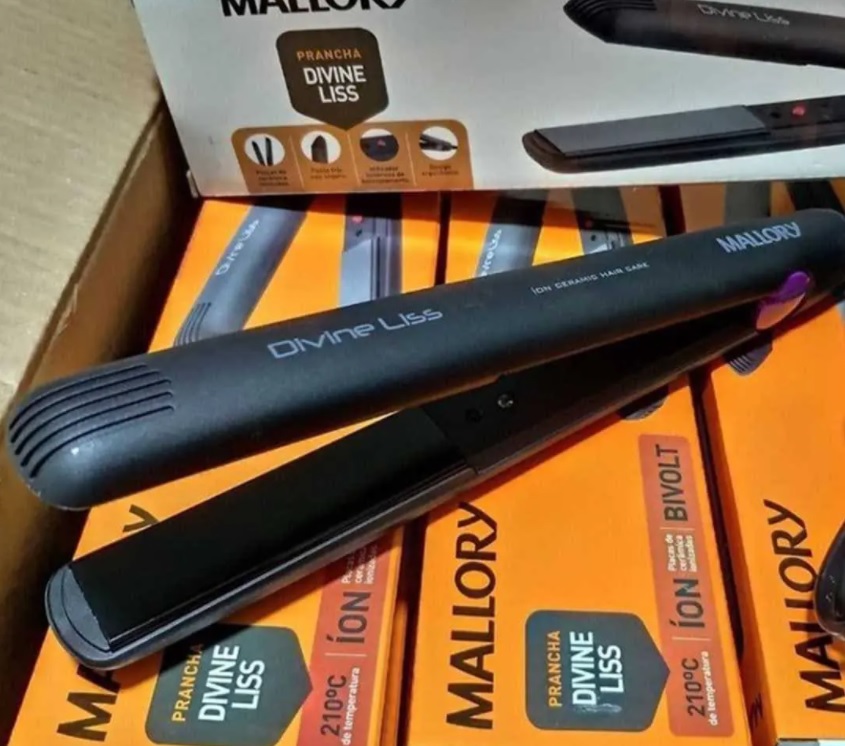 Chapinha / Prancha de Cabelo Mallory Divine Liss – Cerâmica com Íons 200C