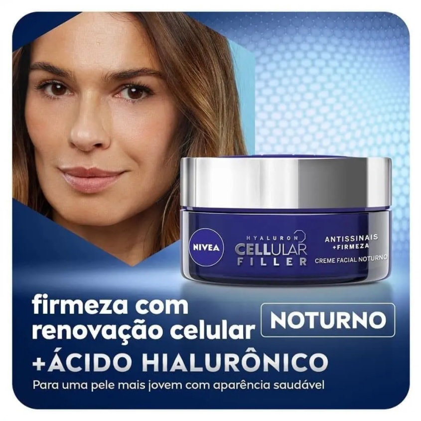 Creme Facial Antissinais Noite Nivea Cellular 50Ml, Nivea