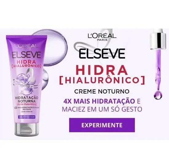 Creme Hidratação Noturna L’Oréal Paris Elseve Hidra Hialurônico, 200g