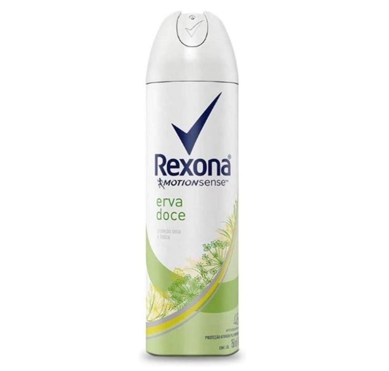 Desodorante Antitranspirante Aerosol Feminino Rexona Erva Doce 150ml