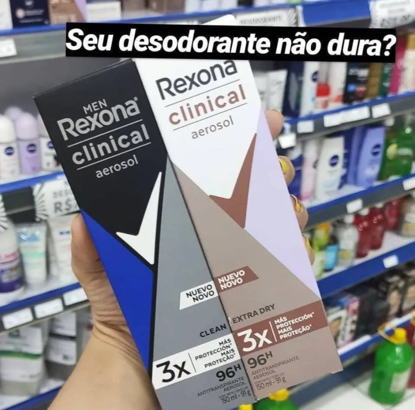 Desodorante Antitranspirante Aerosol Rexona Clinical 150ml