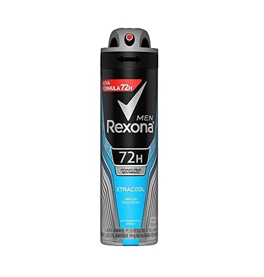 Desodorante Antitranspirante Aerosol Masculino Rexona Antibacterial 150ML