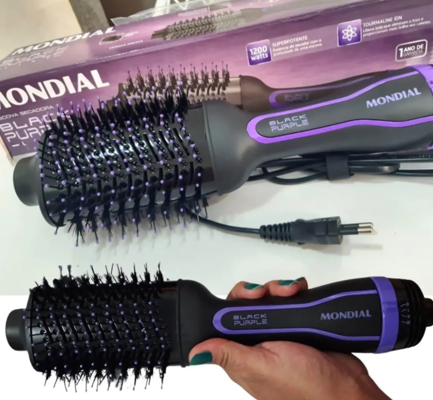 [ENCERRADA] Escova Secadora Mondial, Black Purple, 127V, 1200W – ES-08