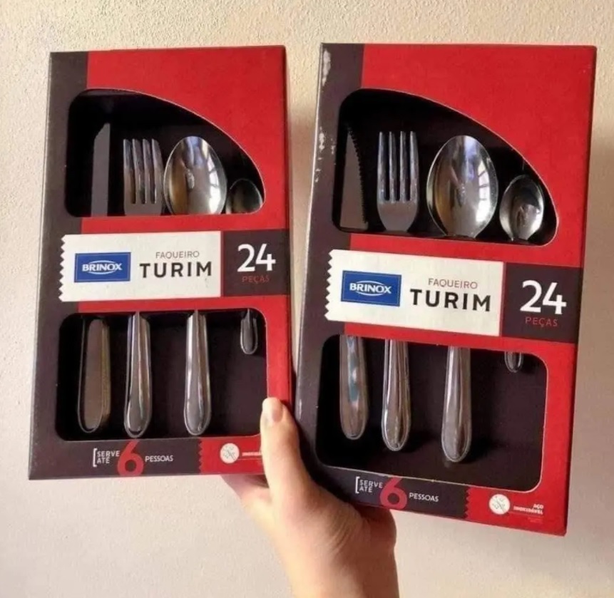 Faqueiro Turim 20 Pcs Compacto Brinox Brinox Aço Inox No Voltagev