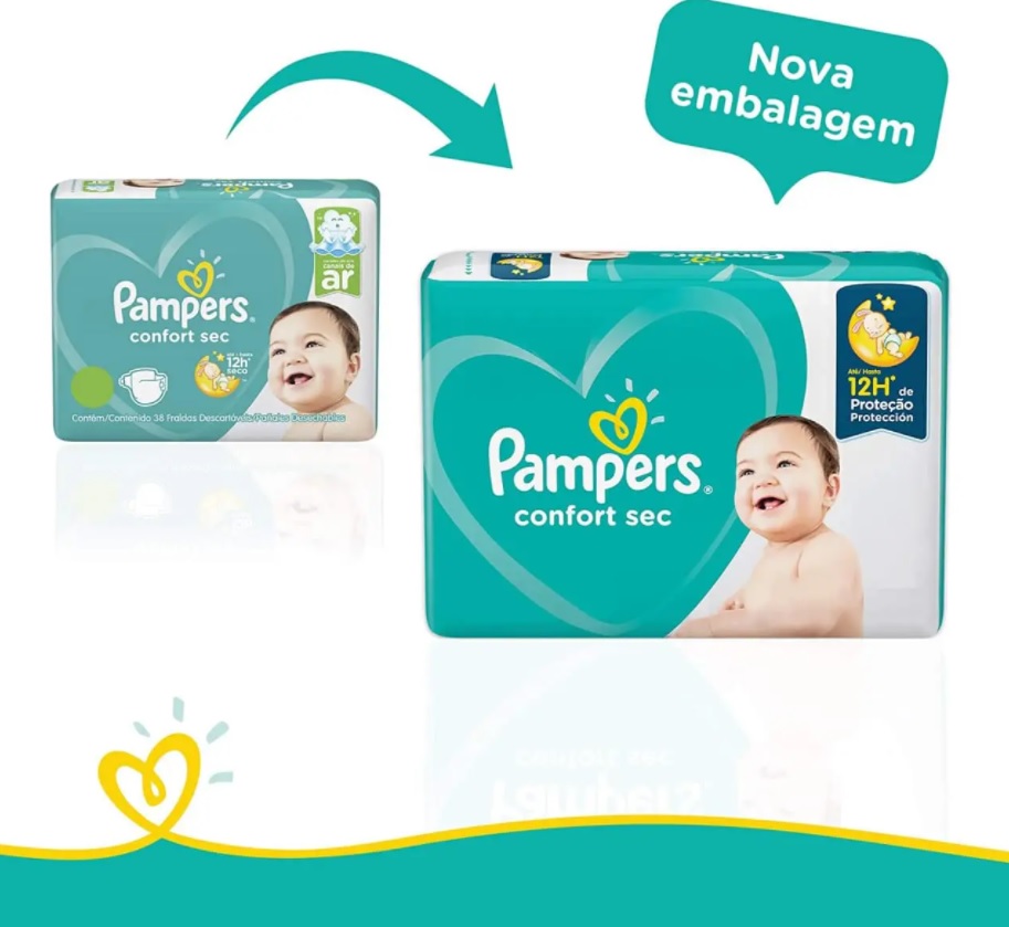 Fralda Pampers Confort Sec G – 128 fraldas
