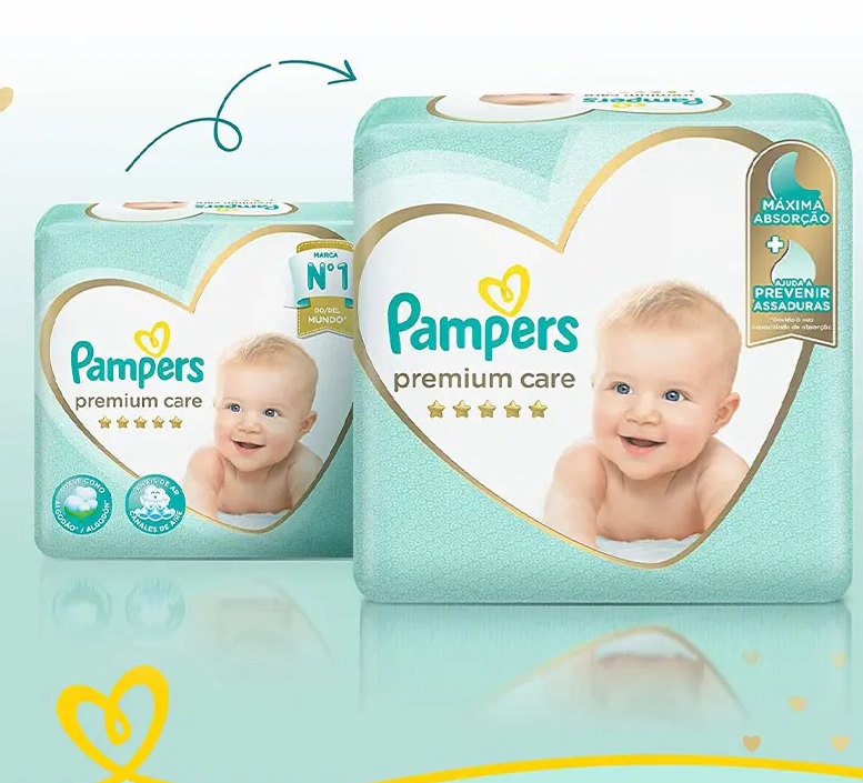 Fralda Pampers Premium Care M – 80 fraldas