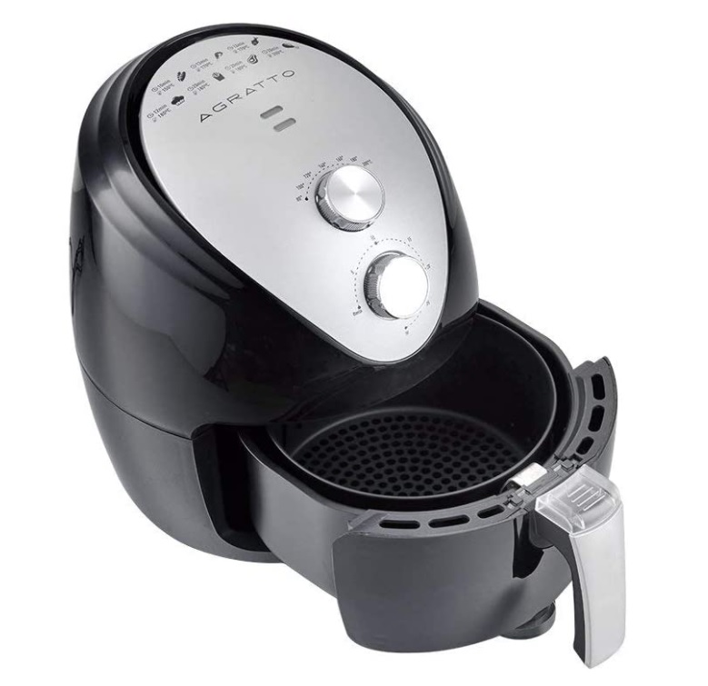 Fritadeira sem Oleo Fryer Silver AFS-01 1270W 127V , Agratto, Preto/Prata