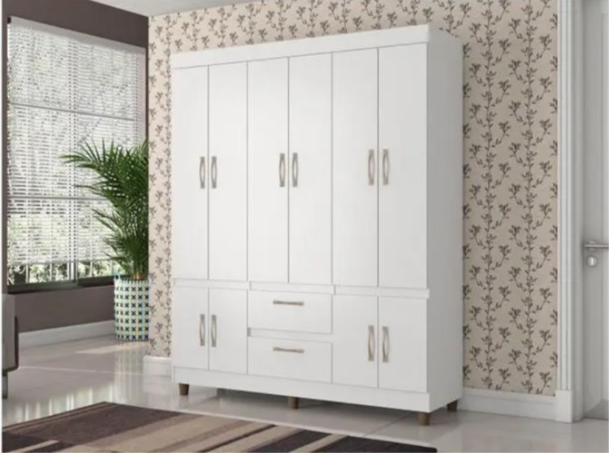 Guarda-roupa Casal 10 Portas 2 Gavetas Araplac – Coimbra
