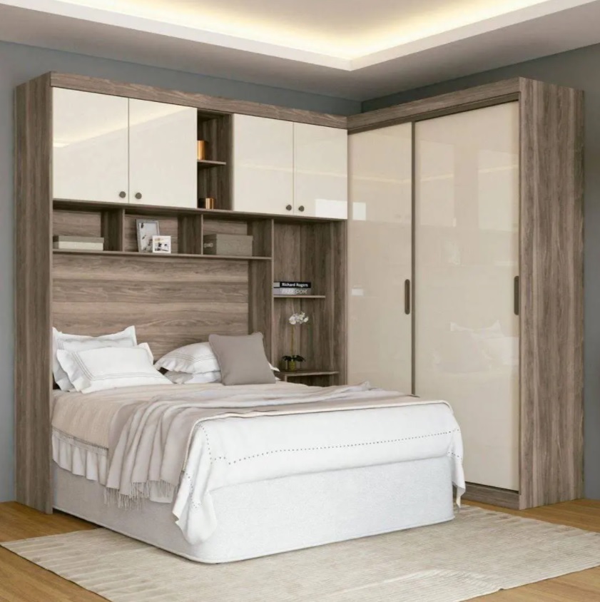 Guarda-roupa Casal de Canto 6 Portas 5 Gavetas – Santos Andirá Compacto Paris