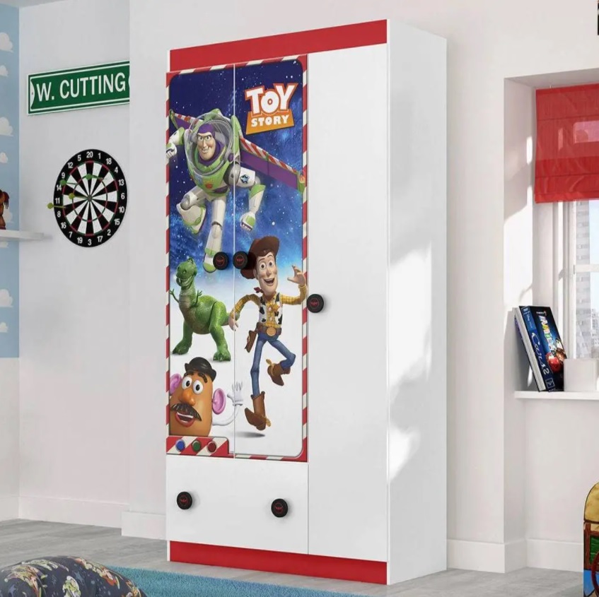 Guarda-roupa Infantil 3 Portas 1 Gaveta Pura Magia – Toy Story 19652