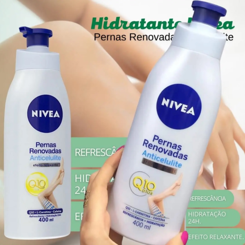 Hidratante Desodorante Nivea Q10 Plus Pernas Renovadas Anticelulite 400Ml, Nivea