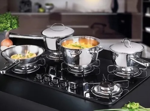 Jogo de Panelas com Fundo Triplo 4 Peça Tramontina Inox