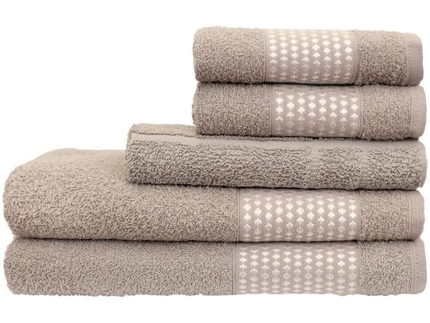 Jogo de Toalhas Felpuda Tecelagem Atlântica Eireli – Sofisticata Luna Off White 5 Peças