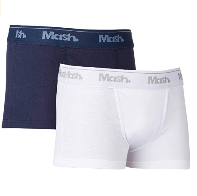 Kit 2 Cuecas Boxer Algodão Infantil, Mash, Meninos