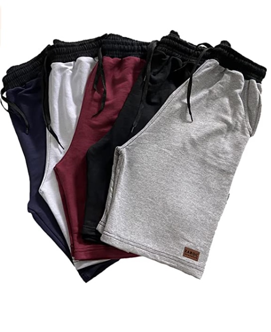 Kit 5 Bermudas Moletom Masculina Academia By Zaroc