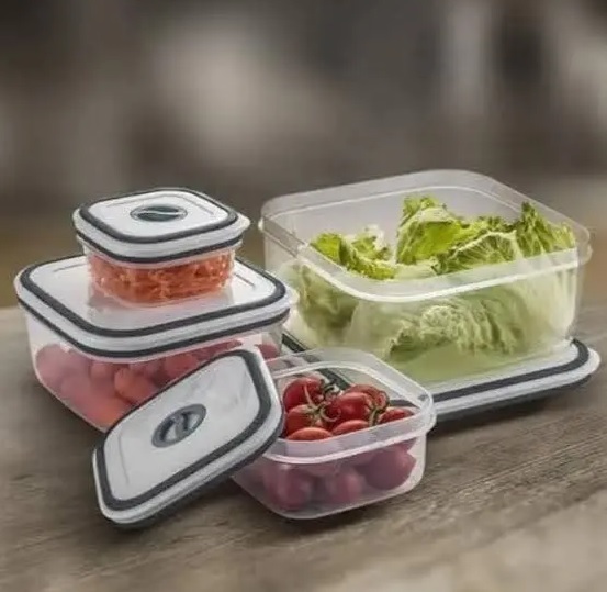 Kit Potes de Plástico Hermético, 4 unidades, Electrolux