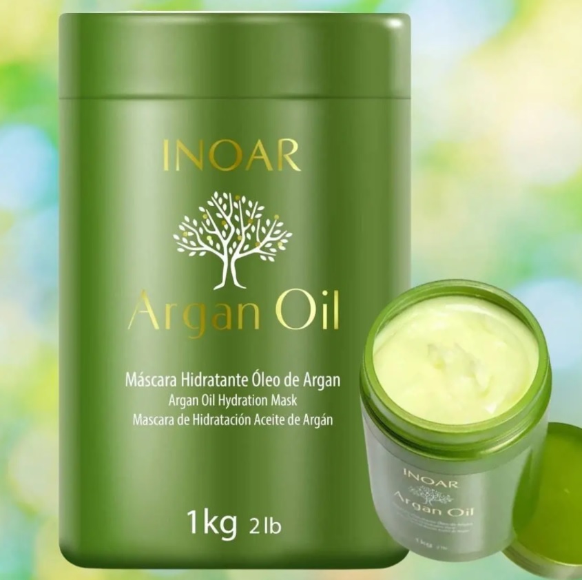 Máscara Capilar Argan Oil Tratamento Intensivo Hidratante 1000 G, Inoar
