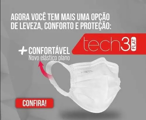 Mascara Cirurgica Descartavel Branca Flat, Kestal