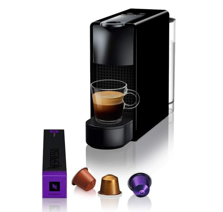 Nespresso Essenza Mini Cafeteira 110V, máquina de café Espresso compacta para casa, máquina de cápsula / cápsula elétrica automática (preta)