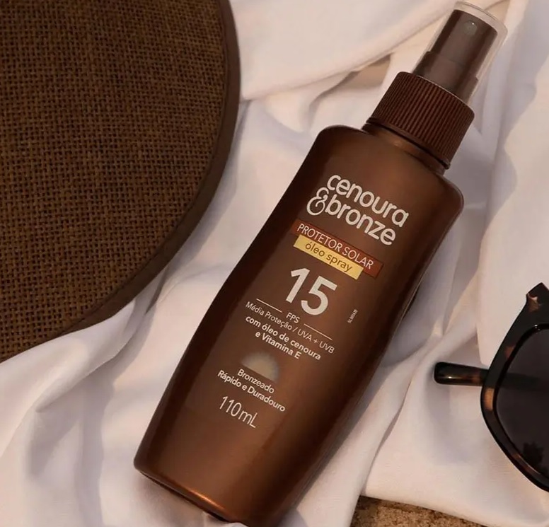 Óleo Protetor Solar Spray Fps15, Cenoura e Bronze