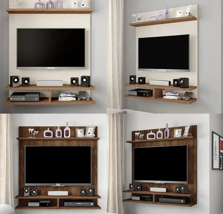 Painel para TV até 42 ”1 Prateleira Caemmun – Fixar