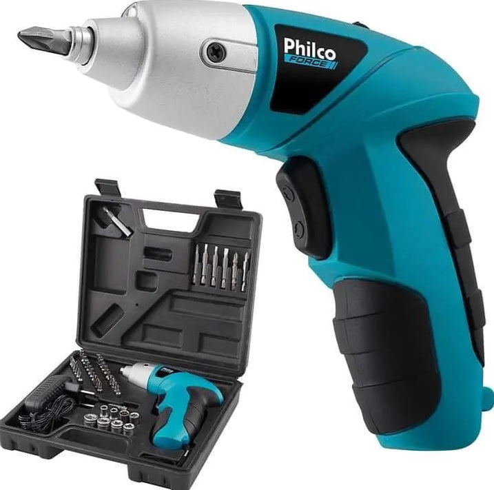 Parafusadeira 4,8V Ppf01Mf, Philco, 051105014, Azul/ Preto/Cinza