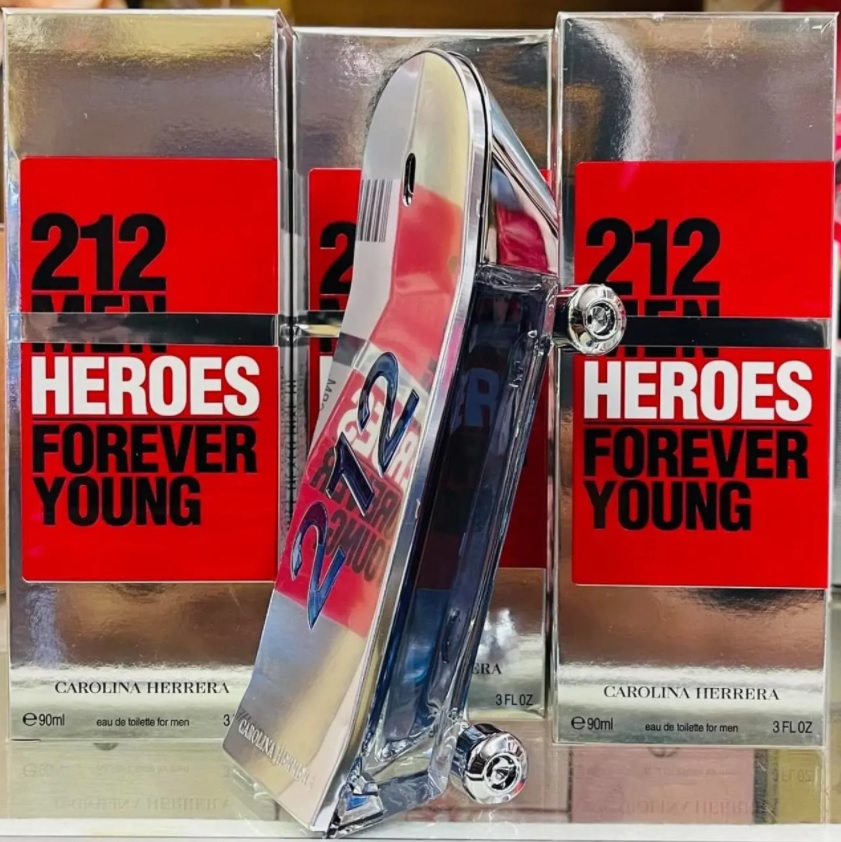 Perfume Carolina Herrera 212 Heroes Forever Young Masculino Eau de Toilette 90ml