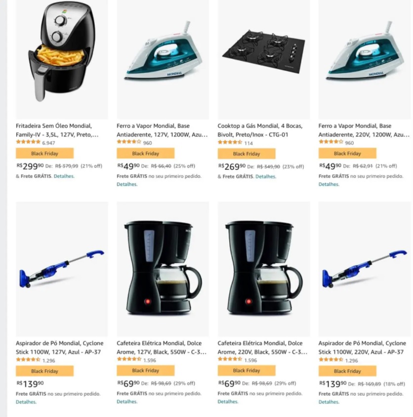 Promoções casa e cozinha Black da amazon