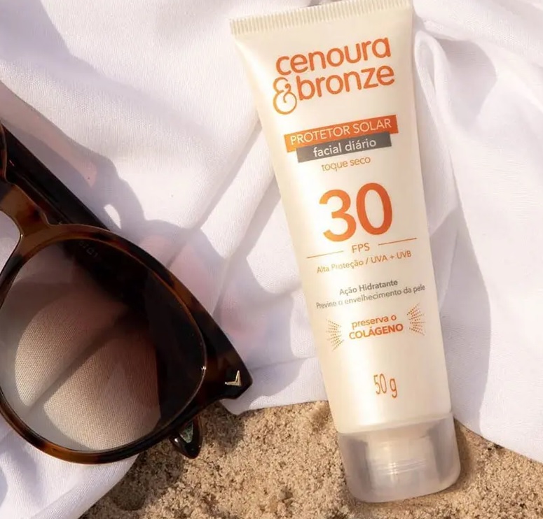 Protetor Solar Facial Cenoura & Bronze Fps 30 50G