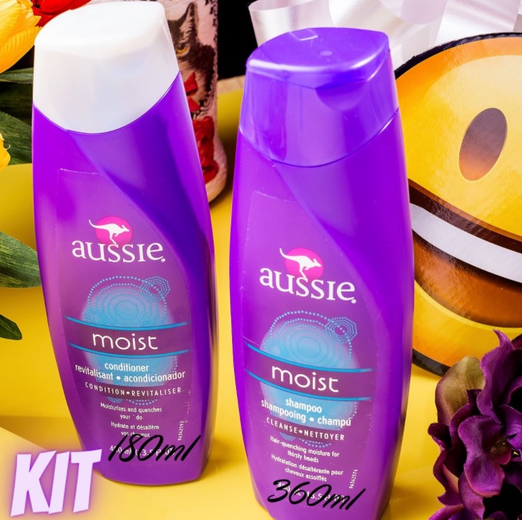 Shampoo e Condicionador Aussie Smooth, Curls ou Moist