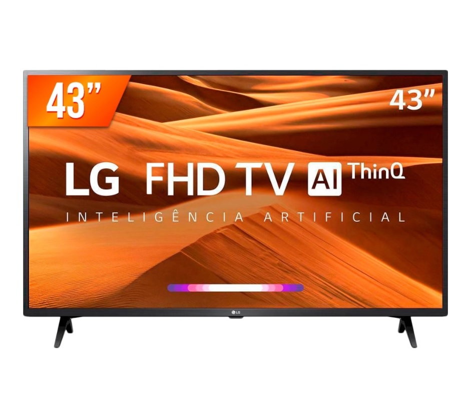 Smart TV LED 43 Full HD LG 43LM 631 pro 3 hdmi 2 USB Wi-Fi ThinQ Al Conversor Digital
