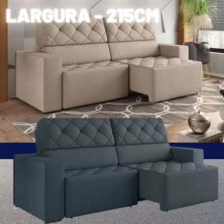 Sofá Retrátil Reclinável 4 Lugares Suede Veludo – Jacarta BestHouse