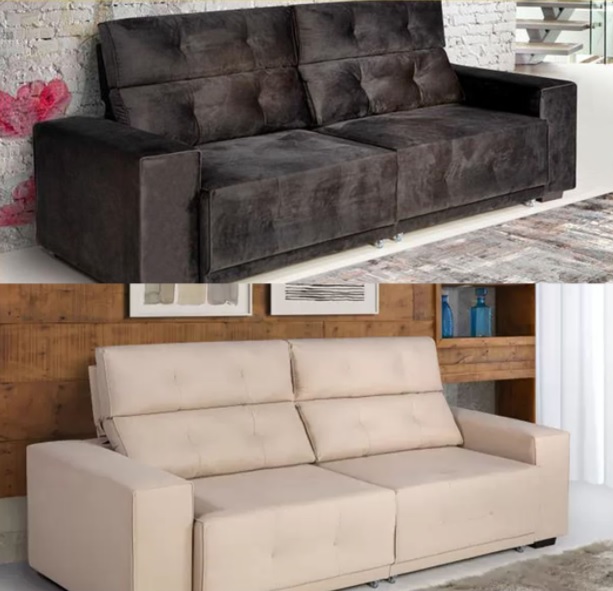 Sofá Retrátil Reclinável 4 Lugares Tecido Nylon – Quebec Berflex