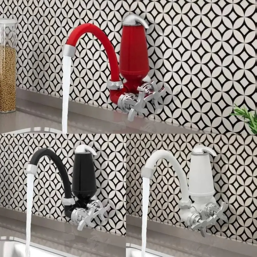 Torneira com Filtro para Cozinha Acquabios – de Parede Color Acqua E05 Branca