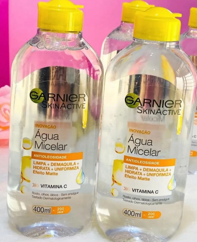 Água Micelar Garnier SkinActive Antioleosidade Vitamina C, 400ml