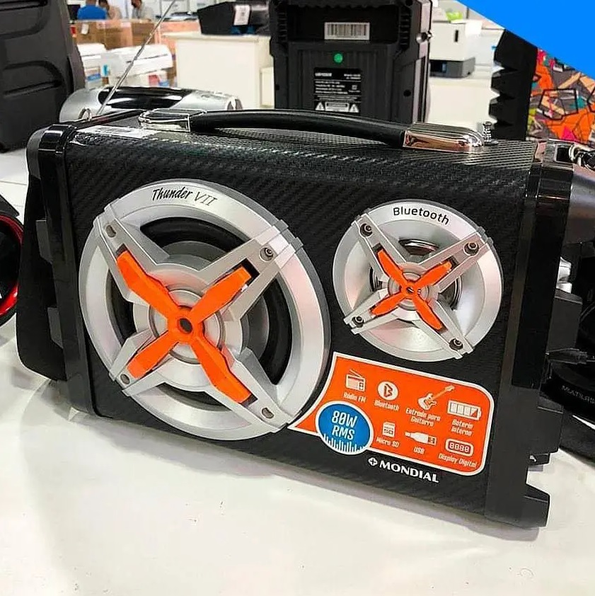 Caixa de Som Amplificada Mondial, Thunder IX, Bivolt, 100W – MCO-09