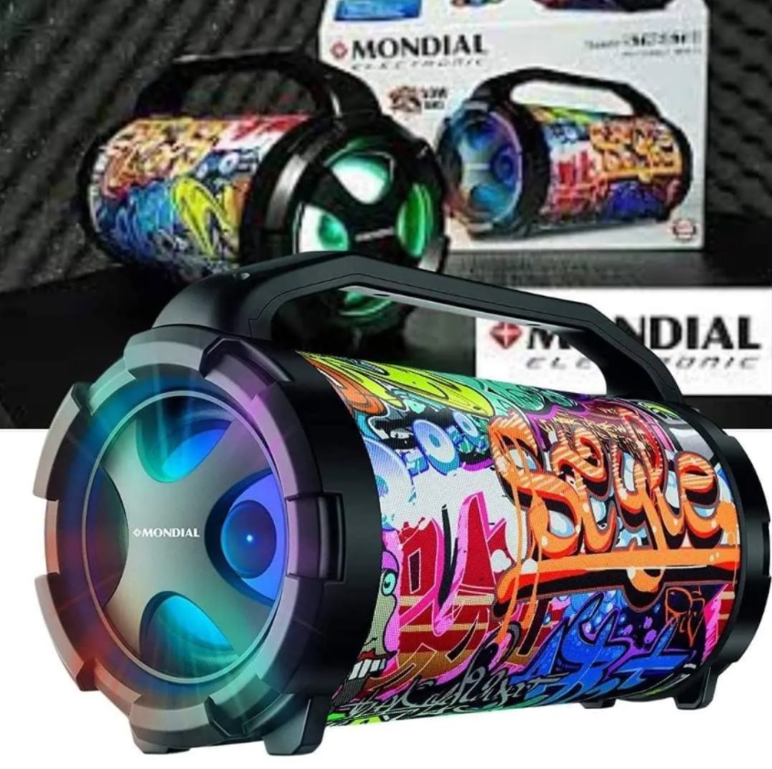 Caixa de Som Amplificada Mondial, Thunder Street II, Multicolor, Bivolt, 50W – MCO-11