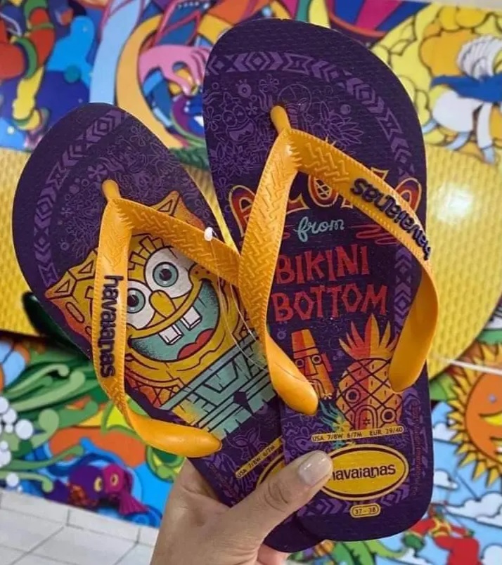 Chinelo Top Spongebob, Havaianas, Criança Unissex