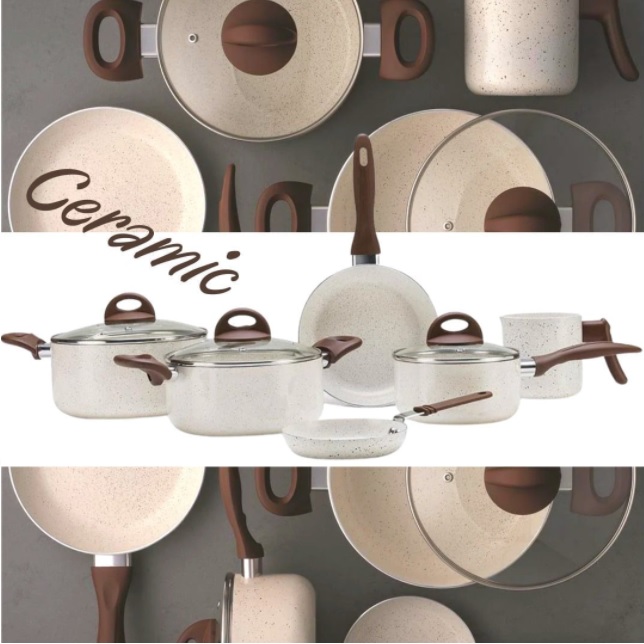 Conjunto De Panelas Ceramic Life Smart Plus 6 Peças Brinox 4791102